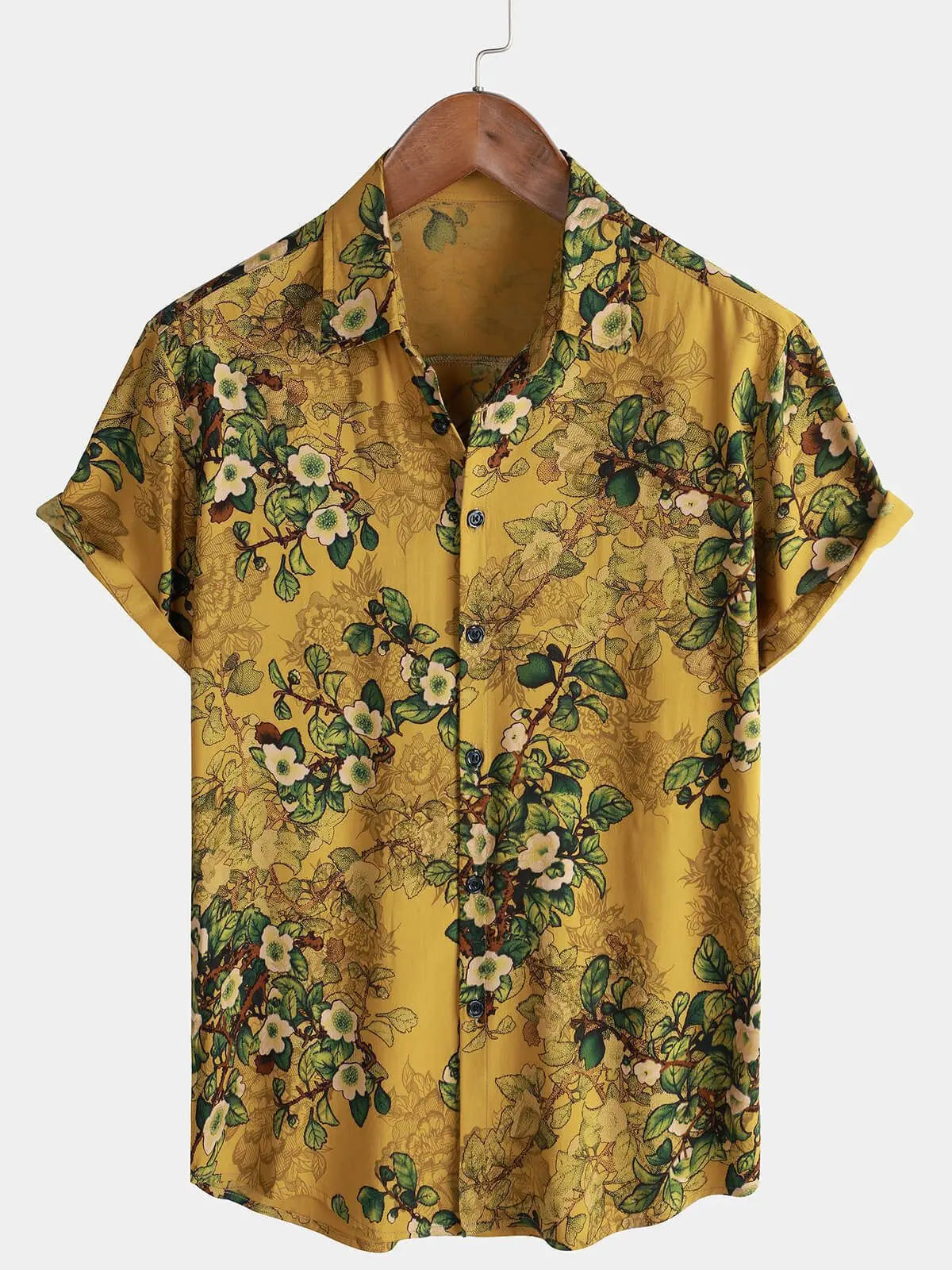 Hawaiian 3D Printed Shirt Amazon Independent Station Bestseller Notch Collar Short Sleeve Shirt
