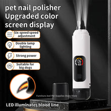 Electric 6-speed adjustable pet nail polisher large/small dog nail clipper 2 LED lights rabbit cat paw nail beauty accessories