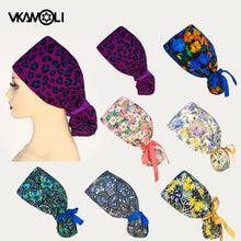 Ribbon Ties Ponytail Hair Holder Nurse Scrub Caps Women Long Hair Ponytail Caps