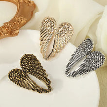 Vintage Angel Wings Metal Rings Single Big Heart Shape Wings Ring For Men Women Punk Hip Hop Party Jewelry Gift Accessories