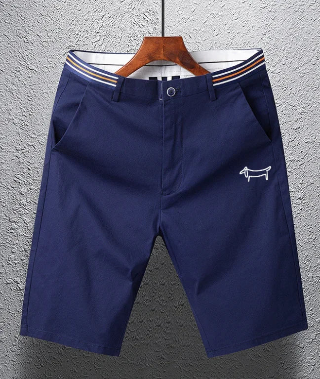 Summer Men's Cotton Golf Shorts Loose Fit Breathable Casual