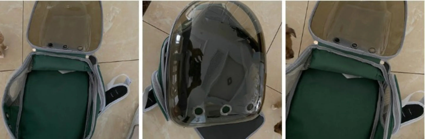 Pet carrying bag space  Space capsule dual-shoulder backpack  Breathable transparent backpack  Cat and dog transportation bag