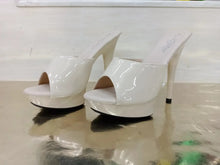 Womens Slippers Mule Patent Leather Sandals Sexy Fashion 13CM Slides Party Shoes for Woman Luxury Red Sandals Summer Comfortable