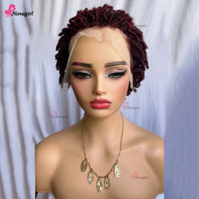 13x4Lace Front African Scroll Dark 99j Bug Human Hair Wig Natural Looking for Women Heat Stylable Comfortable Fit Easy To Style