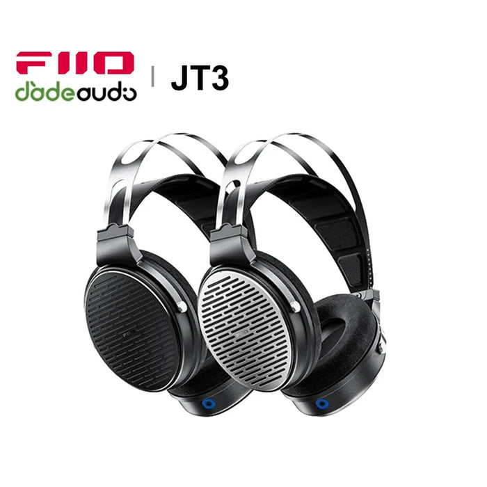 FiiO JT3 Over-Ear Open-Back Headphones 50mm Dynamic Driver PEK+PU Composite Diaphragm Detachable 3.5mm Cable with Mic