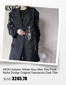 HKSH Summer New Men's Tide Y2K Original Design High Street cotton Fashion Punk Dark Casual Loose Cropped Pants Shorts Ins HK5611