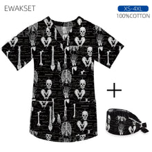 Women men Cartoon X-ray Surgical Tops pure Cotton Short Sleeve Medical Uniform Hospital Clinic Scrubs Blouse orthopedics Clothes