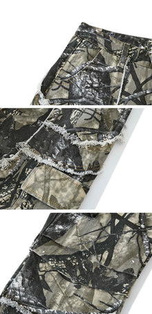 2026 Overalls Camouflage Y2K Fashion Baggy Flare Jeans Cargo Pants Men Clothing Straight Women Wide Leg Long Trousers Pantalones