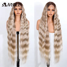 Noble 36 Inch Lace Front Wig Body Wave Ombre Blonde Cosplay