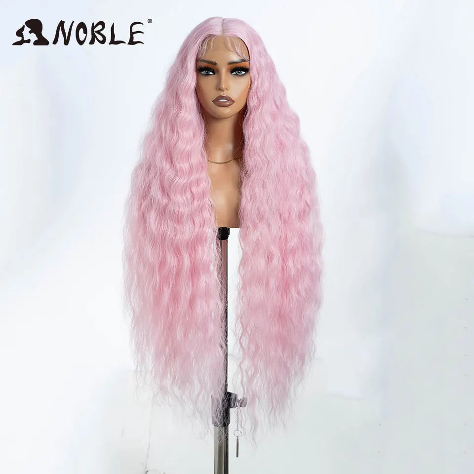 Noble Cosplay 42 Inch Blonde Ombre Synthetic Lace Front Wig