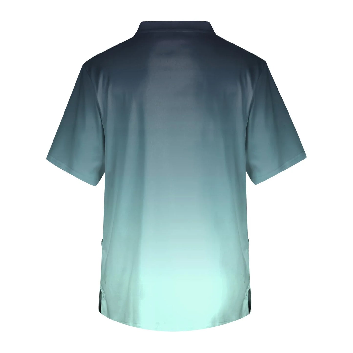 Men 's Nurse Uniforms Pet Shop Doctor Set Medical Dentist Overalls Summer Lab Workwear Short Sleeve Gradient Print Nursing Top