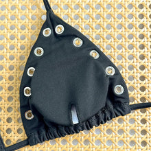 Sexy Black Rivet Holes Micro Bikini Thong Set Swimsuit Women 2026 String Halter Triangle Swimwear Bathing Suit Bikinis De Mujer