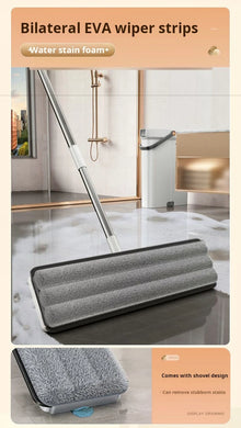 Spin Flat Mop With Bucket Set 40cm Hand Free Floor Cleaner Microfiber Automatic Separation Sewage Water Household Cleaning Mop