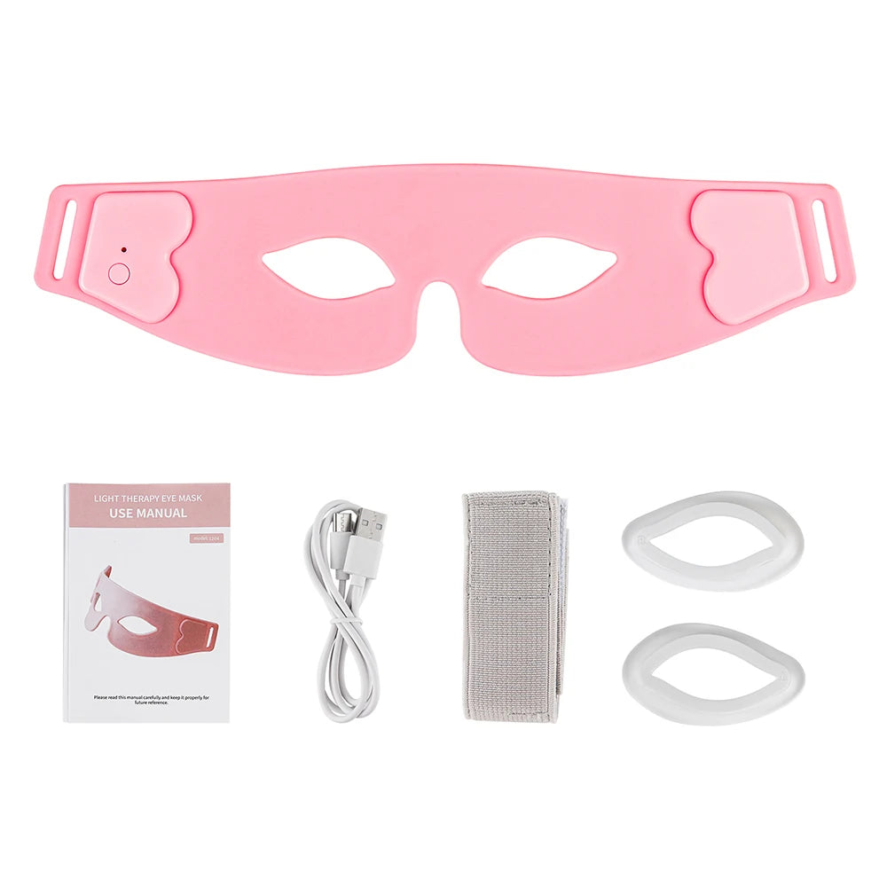 Red Light Wireless 7 Color LED Silicone Eye Mask Photon Light 135 LED Beads Anti Dark Circle Eye Fatigue Relief Beauty Eye Mask