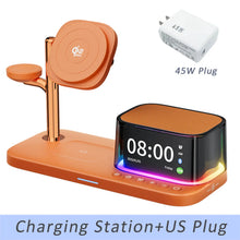 5 in 1 25W Magnetic Wireless Charger Stand Bluetooth Speaker Fast Charging For iPhone 12-17 Pro Max Apple watch 11-2 SE Airpods