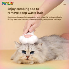 Cat Hair Remover Comb Flea Comb Grooming with Release Button Pet Hair Removal Comb Cute Design Paw Massage Grooming Supplies