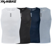 YKYWBIKE Men's Bicycle Vests Sleeveless Quick Dry Cycling Undershirt MTB Bike Base Layer Compression Bicycle Sport Jersey
