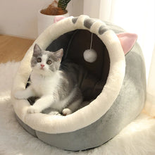 Lit pour chat à sommeil profond, lit pour animaux de compagnie en dessin animé, lit pour animaux de compagnie pliable, amovible et lavable, pour petit chien, tapis, sac, grotte, lit pour chats