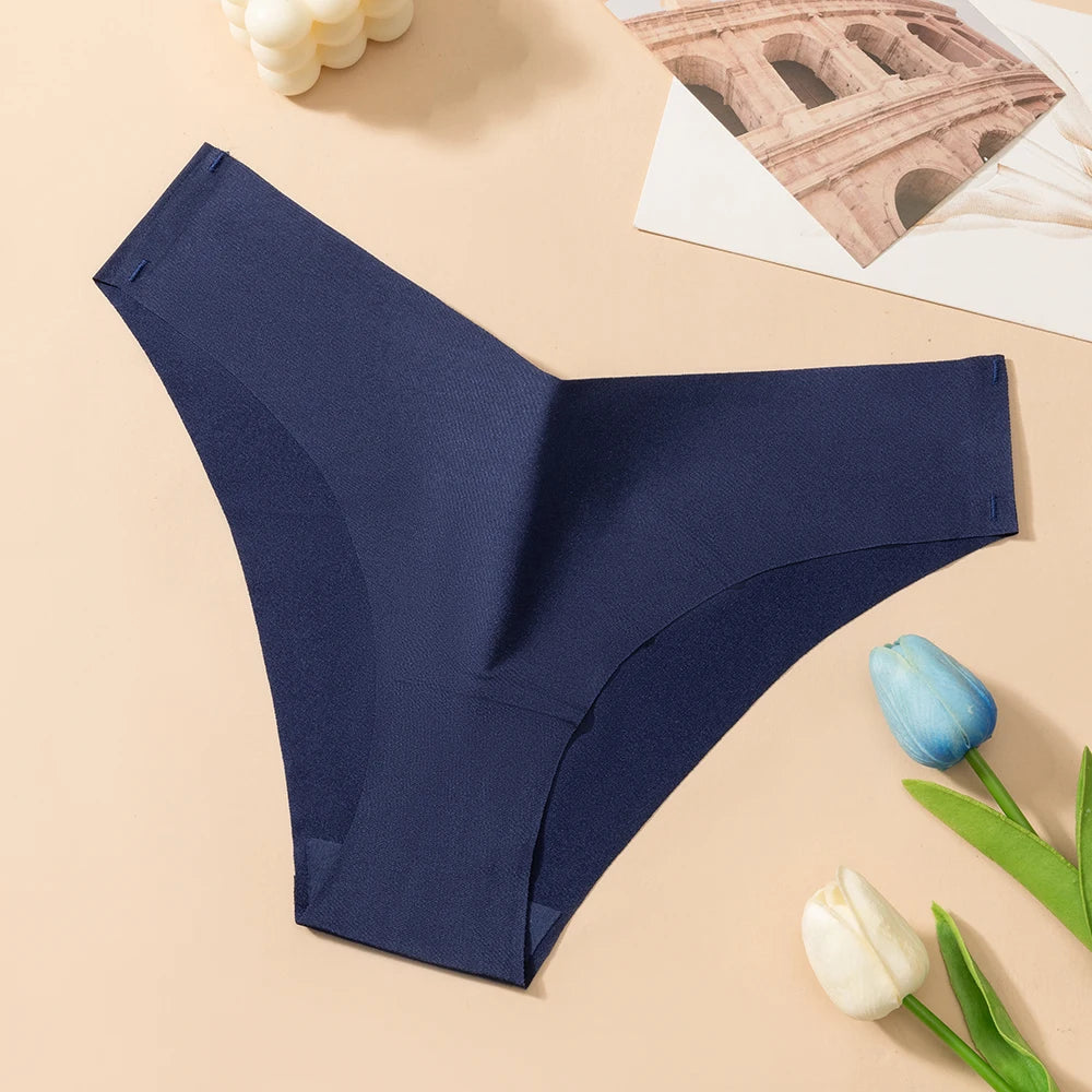 Sexy V-type Waist Women's Seamless Panties Low-Waist Tight-fitting Woman Panties Solid Simply Clothing Ladies Underpants M-XXL