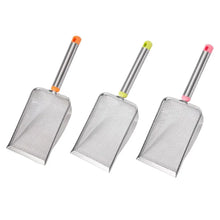 New Pet Cat Waste Shovel Long Handle Stainless Steel Filter Metal Cat Pet Litter Sand Cleaning Scoop Tool Garbage Shovel R8O1