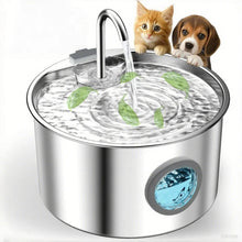 Fontaine à eau pour chat en acier inoxydable, abreuvoir automatique pour animaux de 3,2 litres pour chiens et chats d'intérieur avec filtres remplaçables