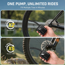 Carsun Mini Portable Electric Bicycle Pump Wireless Tire Inflator 150Psi Max 480Mah Battery with Display