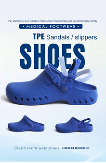 Medical Shoes Clogs with Chip Slot Hospital Foot Wear strap Unisex Wear-Resistant Non-slip High Temperature Disinfection Slipper