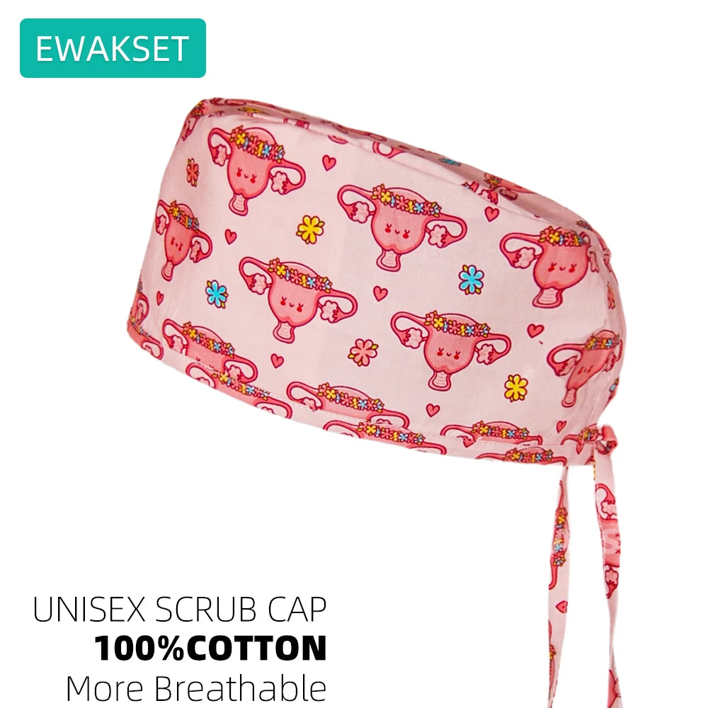 New printed scrub cap for Anesthesiologist cotton Anaesthesia medical nursing hats woman man surgical caps operating room hat