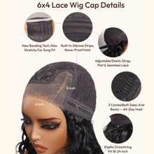 UNice Bye-Bye Slip™ 6X4 Minimalist Lace "C" Side Part Loose Wavy Bob Wig 220% Density Human Hair Glueless Wigs