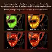Home Use Red Light Therapy LED 4 Colors Facial Mask Skin Moisturize Rejuvenation Wrinkle Removal Anti Acne Shrink Pores Salon