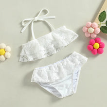 Toddler Baby Girls Swimwear Swimsuit Children Lace Bandage Bikini 2024 Summer Brand Baby Girl Biquini Swimming Suit