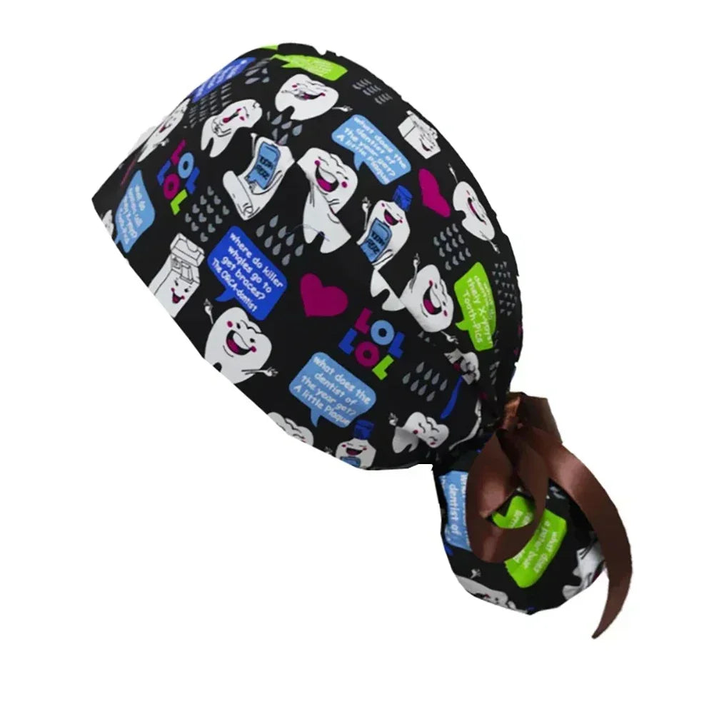 Unisex Dental Dentist Hat Vet Lab Pet Shop Scrubs Hat Nurse Medical Work Hat Surgical Cap Clinic Nursing Cap Nurse Scrub Cap