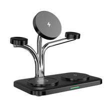 5 IN 1 15W Dual Phone Watch Magnetic Wireless Charger Fast Charging For iPhone 17~12 Samsung Apple/Galaxy Watch Aipods Pro/Buds