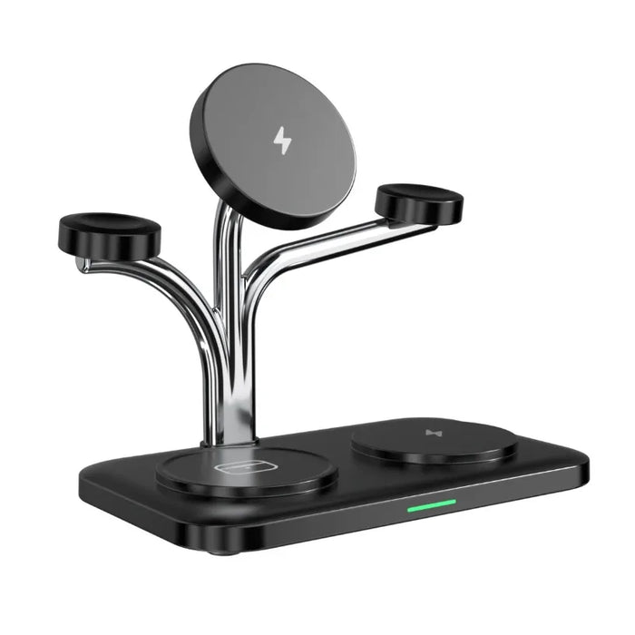 5 IN 1 15W Dual Phone Watch Magnetic Wireless Charger Fast Charging For iPhone 17~12 Samsung Apple/Galaxy Watch Aipods Pro/Buds