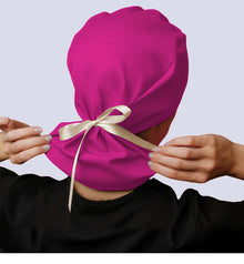 Ponytail Working Caps with Satin Lining for Women TOOTH Pet Doctor Nurse Scrubs Hat Stretch Long Hairs Nursing Caps C-TL-02
