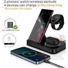 3 in 1 Wireless Charger for Samsung Galaxy S26 Ultra/S25/S24 Stand for Galaxy Watch 9/8/7/6/5 Buds 4/3/Pro Fast Charging Station