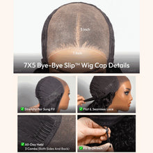UNice 7x5 Bye Bye Slip™ Lace Dark Brunette with Ash Blonde Highlight Layered Wavy Bob Wig Human Hair with Invisi Drawstring