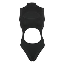 Gothic Techwear Hollow Out Sleeveless Bodysuit Streetwear