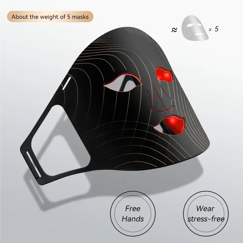 2026/Notime Led  Facial Mask Silicone 3 Color Red Blue Light Therapy Mask