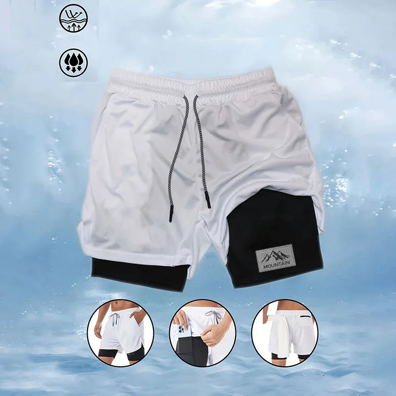 New summer double-printed short pants, sporty short pants, fitness and running style, with good breathability