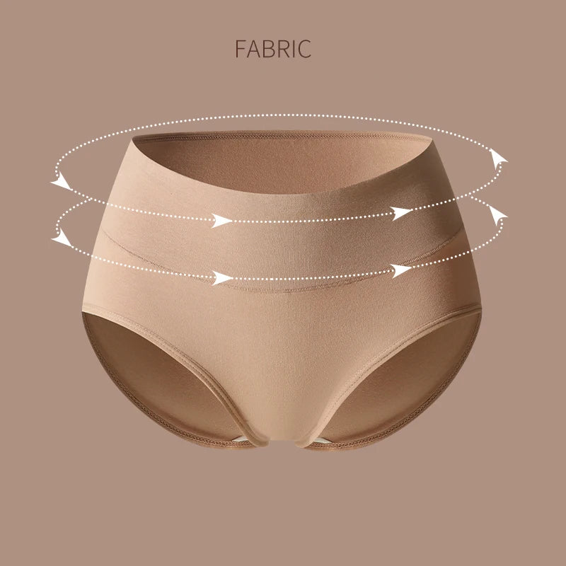 3Pcs/Set Women Panties High Waist Body Shaper Underwear Breathable Briefs Cotton Underpants Soli Panty Plus Size Female Lingerie