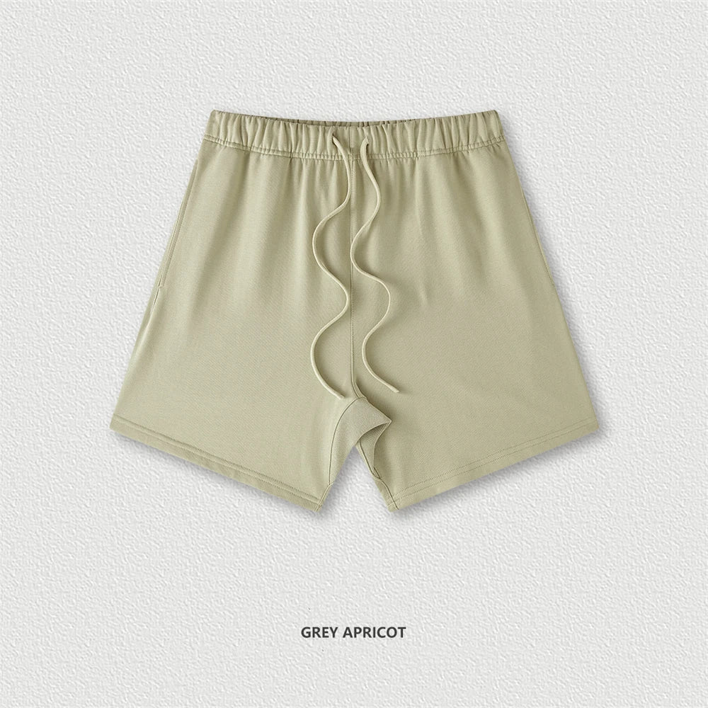 ZODF 2025 Summer Men Heavy Weight 425gsm Cotton Shorts Unisex Women Loose High Street Comfortable Solid Pants Streetwears HY0495