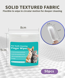 Produits de nettoyage pour animaux, brosses à dents jetables pour le doigt, doigtiers de nettoyage des dents pour animaux, lingettes humides, hygiène bucco-dentaire pour chiens et chats