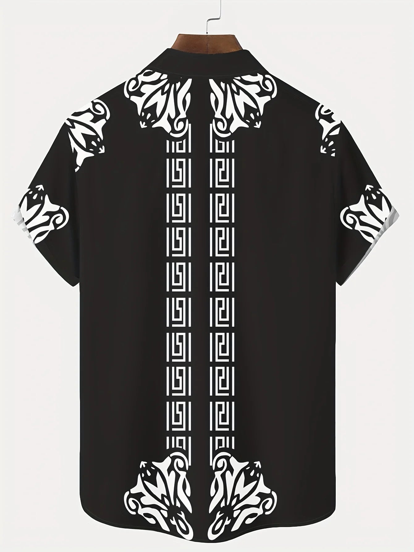 2026 Summer New Style Men's Short-Sleeved Shirt with 3D Patterned Print - Street Casual Fashion Comfortable and Soft