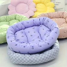 Pet Sofa Bed High Elasticity Thickened Comfort for Small Medium Large Dogs Cats Pastoral Floral 3 Sizes Durable Pet Slleep Mats