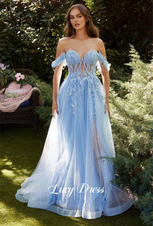 Mesh Applique Grace Line A Evening Dress Wedding Party Prom Dresses Elegant Woman Sharon Happy Graduation Womens Gown Customized