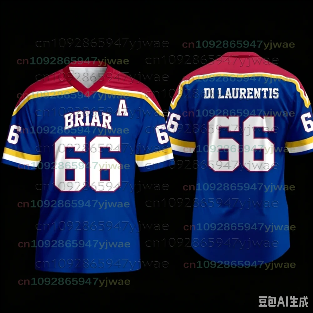Off Campus Briar University Jersey Graham 44 22 DI LAURENTIS 66 Tucker46 T-shirt V-neck Short Sleeve Men Women Tees 3D Print Top