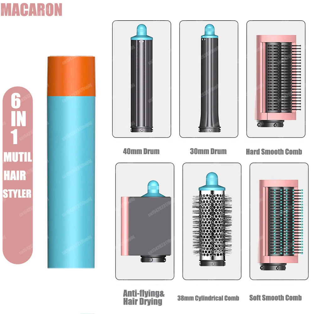 New Multil Hair Styler Auto Curling Dryer Wrap Hot/Cold Air Dryer 1300W Hair Straightener Curling Barrel Brush Salon Hair Dryer