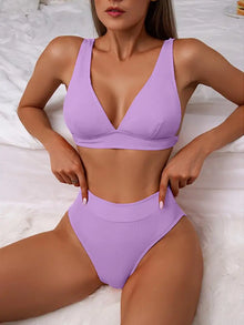 2023 New Sexy Bikini Solid Swimsuit Women Swimwear Push Up Bikini Set Brazilian Bathing Suit Summer Beach Wear Swimming Suit