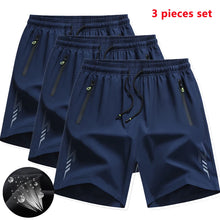 3 Pieces New Running Shorts Men Gym Sports Shorts Quick Dry Workout Training Fitness Jogging Short Pants Man Summer Board Shorts